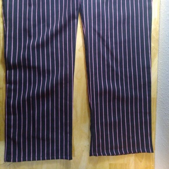 Vintage Charades Pinstripe Gangster Polyester Pants Pink Costume - Picture 4 of 7